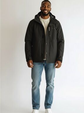 NEW Men's Dakine Black Hooded Waterproof Jacket
